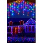 Színes világító jégcsapok, 300 LED