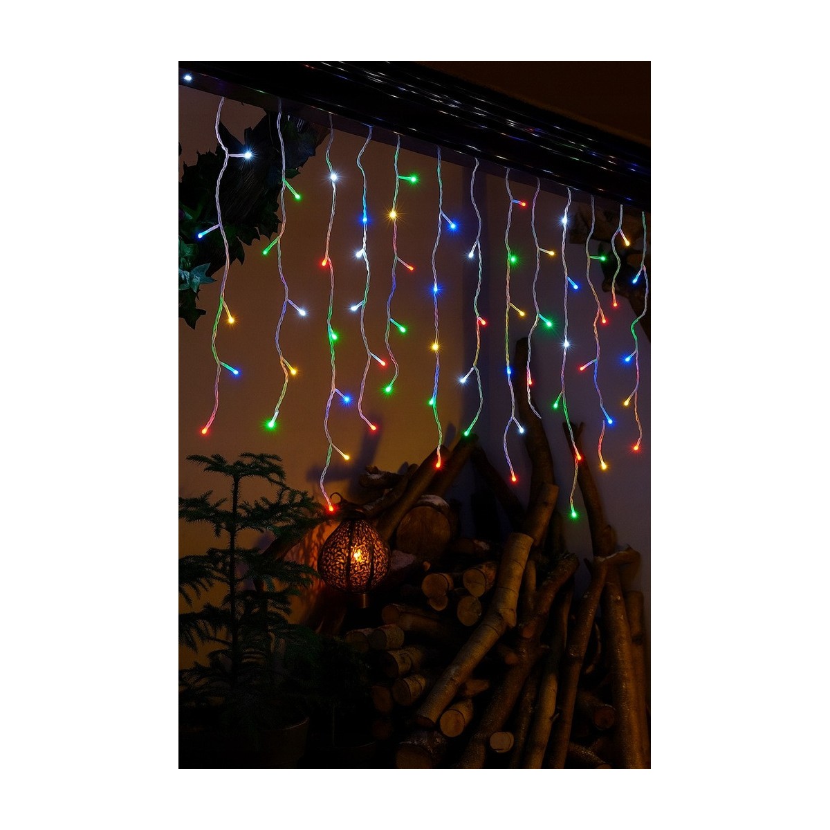 Színes világító jégcsapok, 500 LED