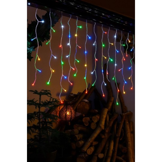 Színes világító jégcsapok, 1000 LED