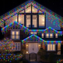 Színes világító jégcsapok, 1000 LED