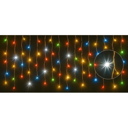 Színes világító jégcsapok, 1000 LED
