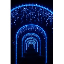Fényfüzér, jégcsapok 500 LED, kék, kültéri és beltéri használatra