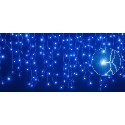 Fényfüzér, jégcsapok, 1000 LED, kék, beltéri és kültéri használatra