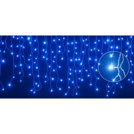 Fényfüzér, jégcsapok, 1000 LED, kék, beltéri és kültéri használatra