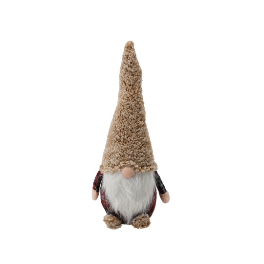 Karácsonyi manó 50 cm bézs-piros