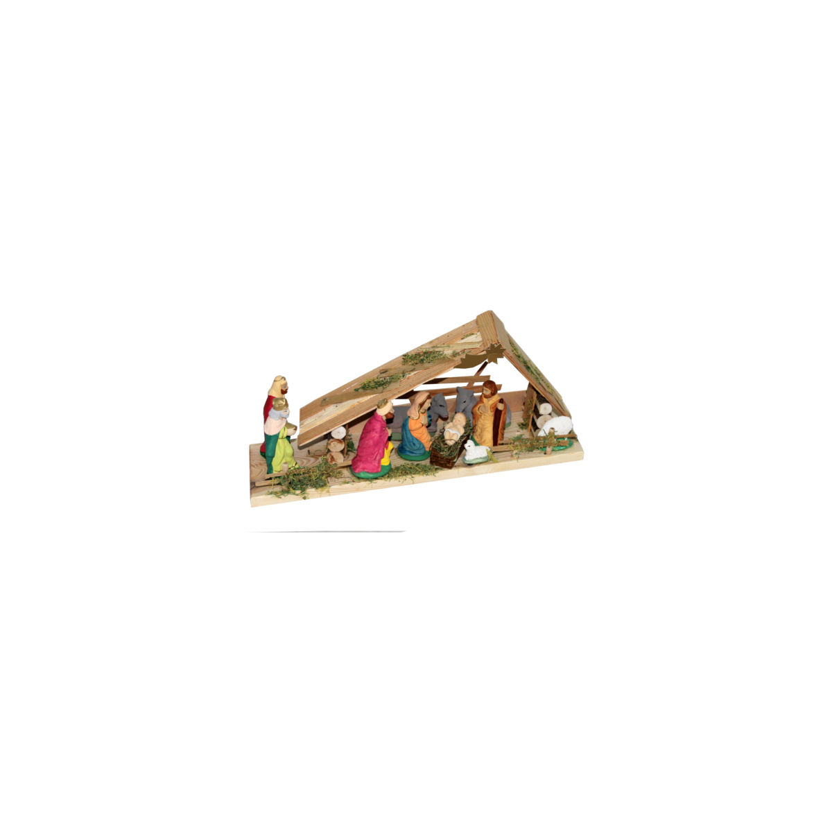 Nagy 3D Betlehem figurákkal 35x15x12