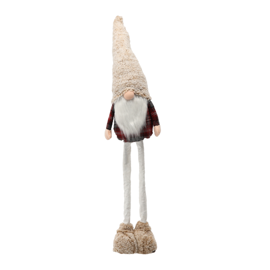 Piros karácsonyi rénszarvas állítható lábakkal 90 - 138 cm