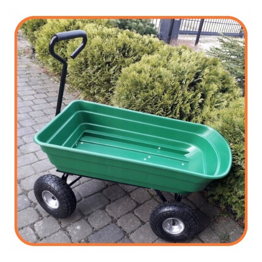 Kerti kocsi zöld színben, 90 l