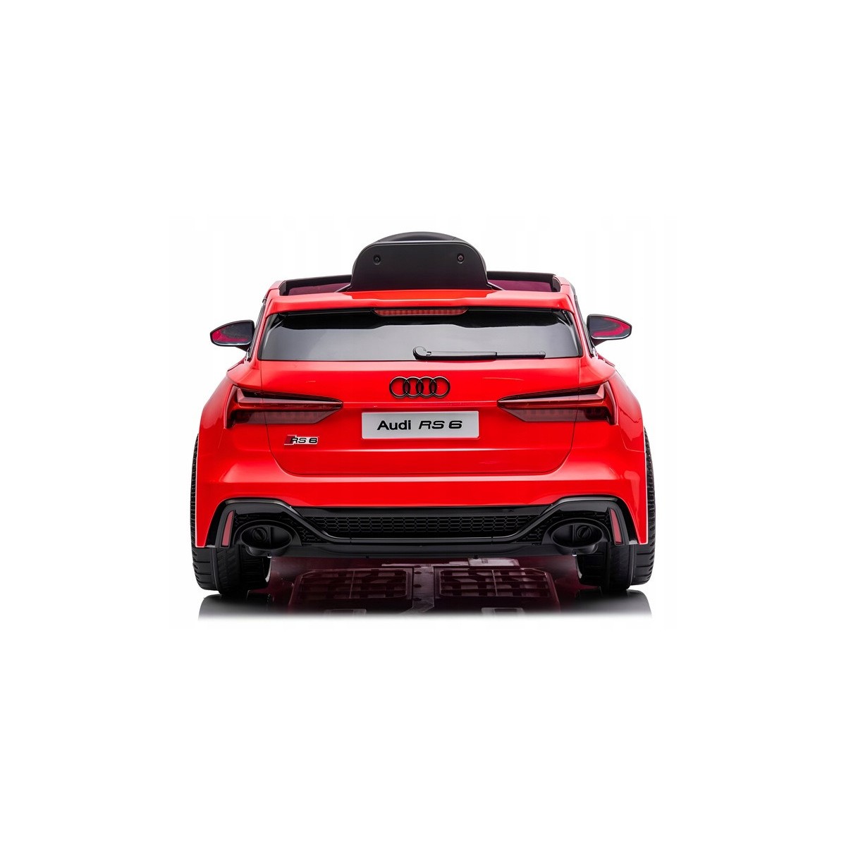 Luxusos piros elektromos Audi RS6 kisautó