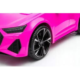 Luxus elektromos Audi RS6 játékautó rózsaszínben