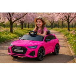 Luxus elektromos Audi RS6 játékautó rózsaszínben