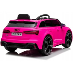 Luxus elektromos Audi RS6 játékautó rózsaszínben