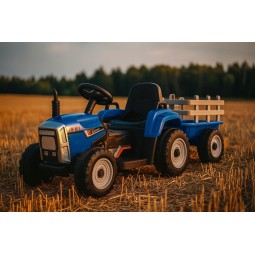 Kék traktor gyerekeknek pótkocsival
