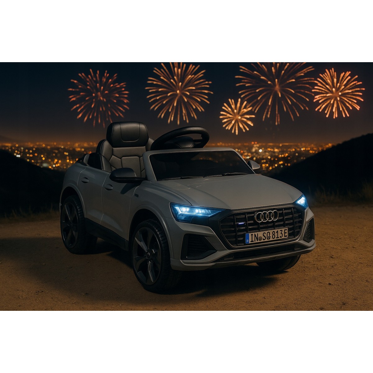 Gyerekautó Audi RSQ8 szürke színben