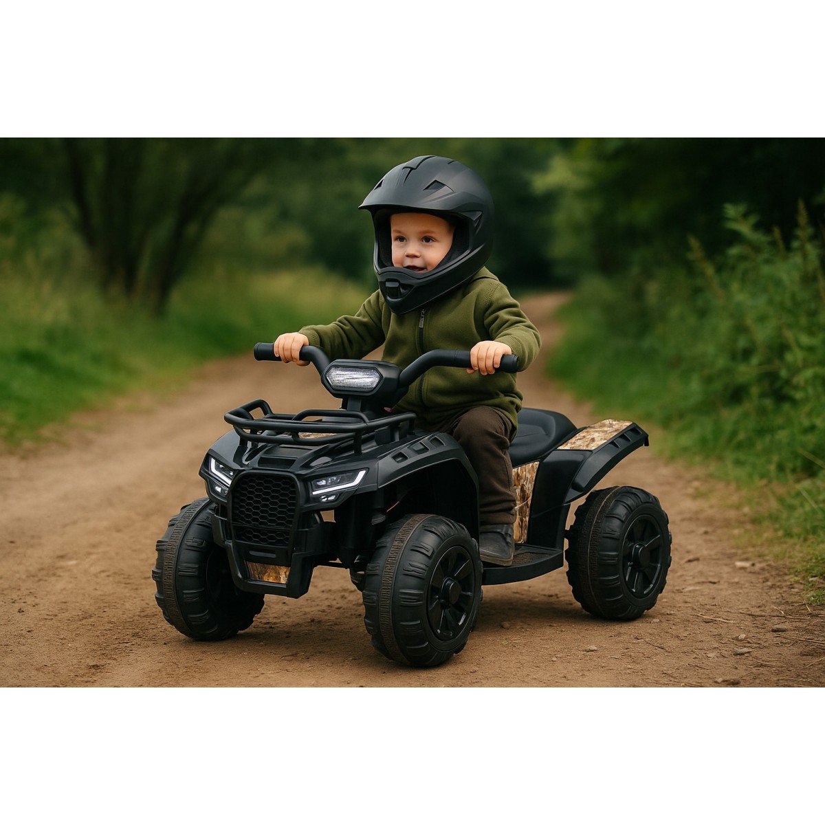 Kis elektromos quad gyerekeknek ATV J320 fekete színben
