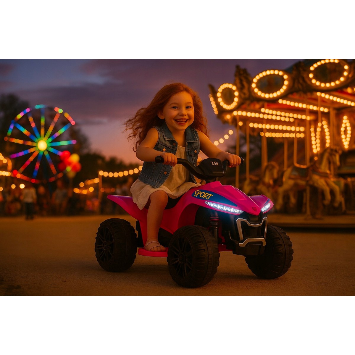 Rózsaszín Quad Kids E-ATV