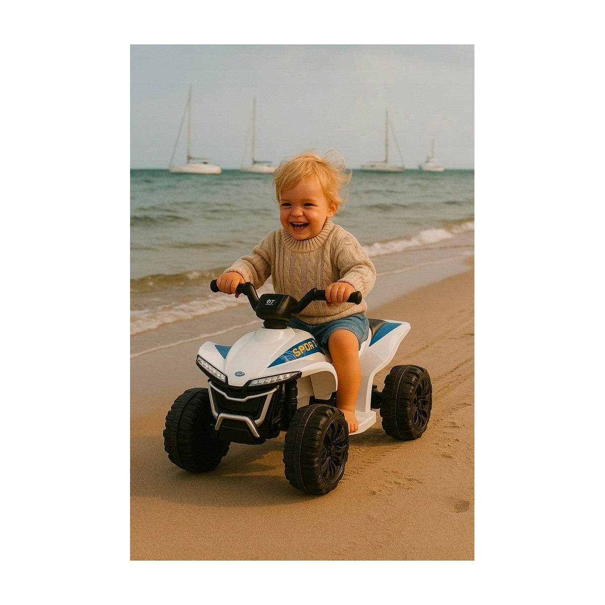 Fehér Quad Kids E-ATV elektromos quad