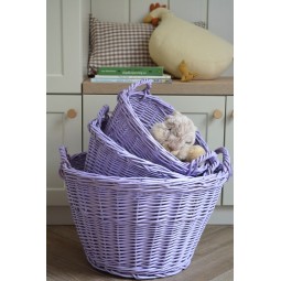 35 cm-es kézzel készített levendulás fonott kosár