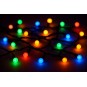 Színes gömb alakú fényfüzér, 100 LED, 10 m