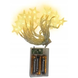 Dekoratív 20 LED-es elemes fényfüzér