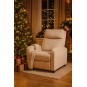 Bársonyos bézs kinyitható fotel