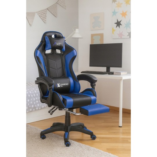 Kék gamer szék PC-hez