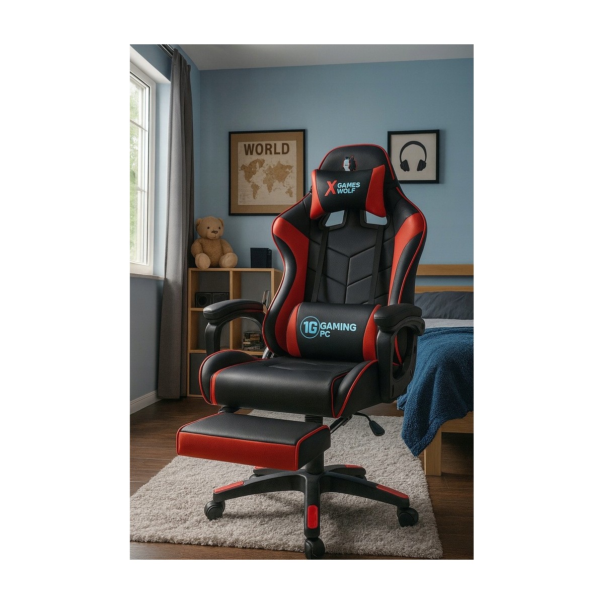 Minőségi gamer szék piros színben