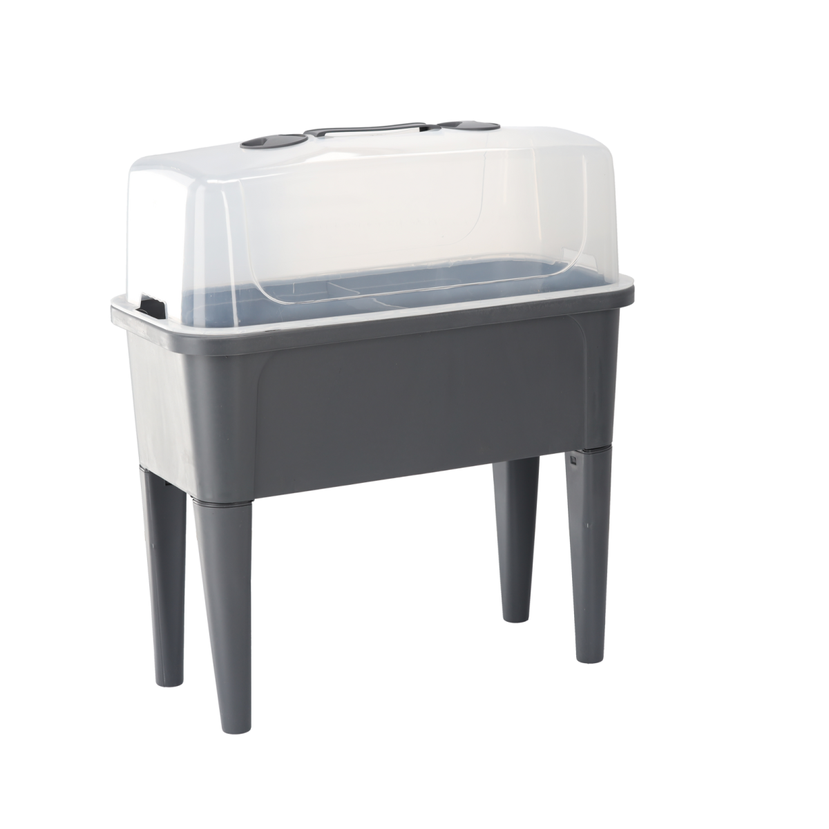 Elegáns üvegházi asztal fedéllel 76 x 38 x 83 cm ANTRACIT