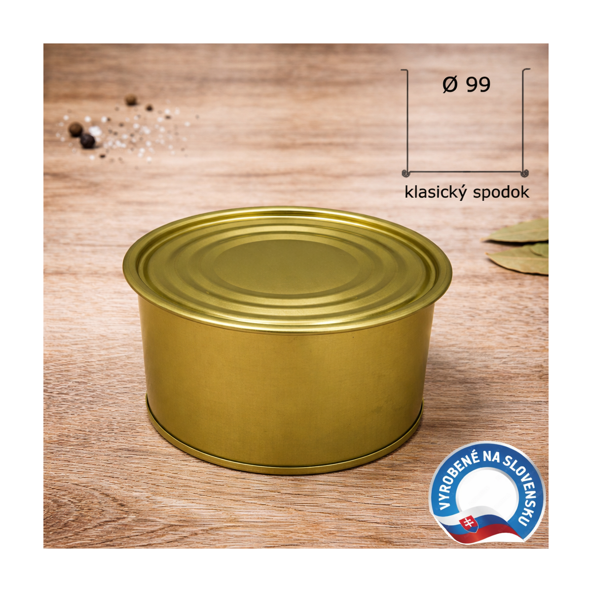 Konzervdobozok 99×61,5 mm, 1/2 kg (120 db)