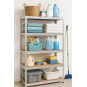 Fém raktári állvány RM01 – 5 polccal, 150×75×30 cm, teherbírás 875 kg