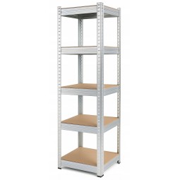 Keskeny fém állvány 180×40×40 cm | 5 polcos | Teherbírás 875 kg | Csavarmentes