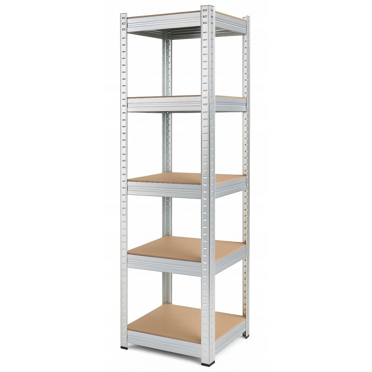 Keskeny fém állvány 180×40×40 cm | 5 polcos | Teherbírás 875 kg | Csavarmentes