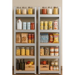 Keskeny fém állvány 180×40×40 cm | 5 polcos | Teherbírás 875 kg | Csavarmentes