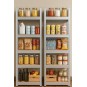 Keskeny fém állvány 180×40×40 cm | 5 polcos | Teherbírás 875 kg | Csavarmentes