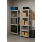 Keskeny fém állvány 180×40×40 cm | 5 polcos | Teherbírás 875 kg | Csavarmentes