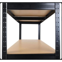 Fekete fém raktári állvány RM02 2 az 1-ben – 5 polc, 180×90×40 cm, teherbírás 1175 kg