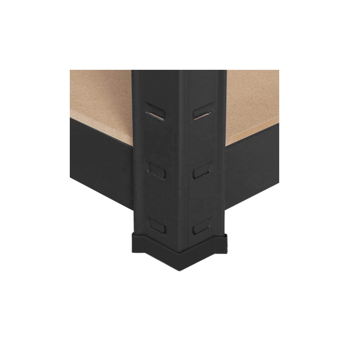 Fekete fém raktári állvány RM02 2 az 1-ben – 5 polc, 180×90×40 cm, teherbírás 1175 kg