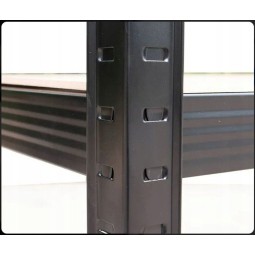 Fekete fém raktári állvány RM02 2 az 1-ben – 5 polc, 180×90×40 cm, teherbírás 1175 kg