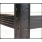 Fekete fém raktári állvány RM02 2 az 1-ben – 5 polc, 180×90×40 cm, teherbírás 1175 kg