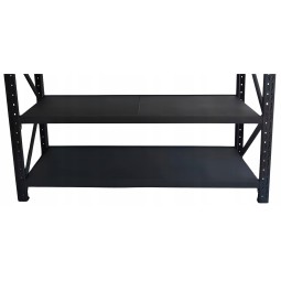 Professzionális raktári fémállvány RM03–4, 4 polcos, 200×200×50 cm, teherbírás 800 kg
