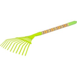Gyermek gereblye gyephez, zöld színben, 74 cm
