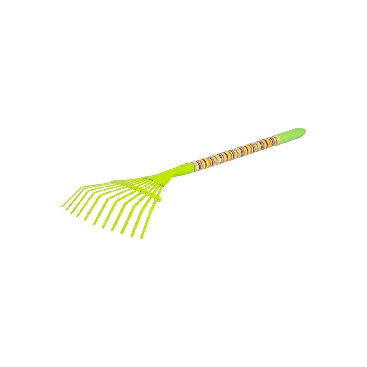 Gyermek gereblye gyephez, zöld színben, 74 cm