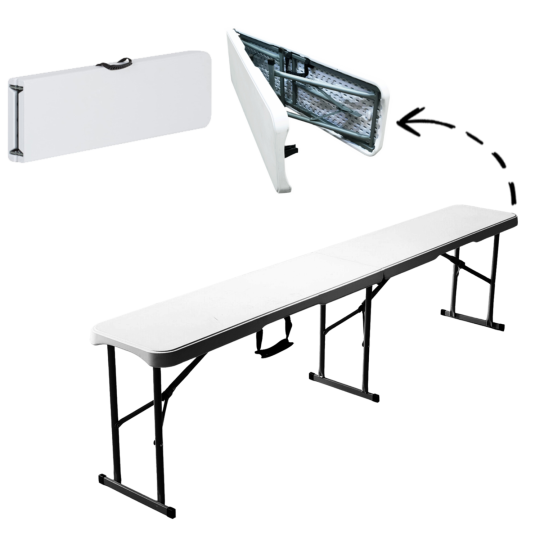Összecsukható túra- és vendéglátóipari pad 180 cm