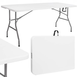 Catering összecsukható asztal fehér színben 180 x 74 x 73,5 cm