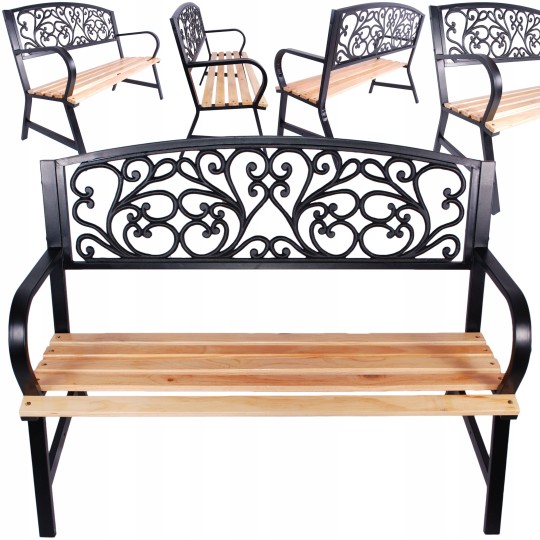 Elegáns kerti pad 120x56x87 cm