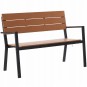 Modern kerti padok barna színben 118 x 54 x 77 cm