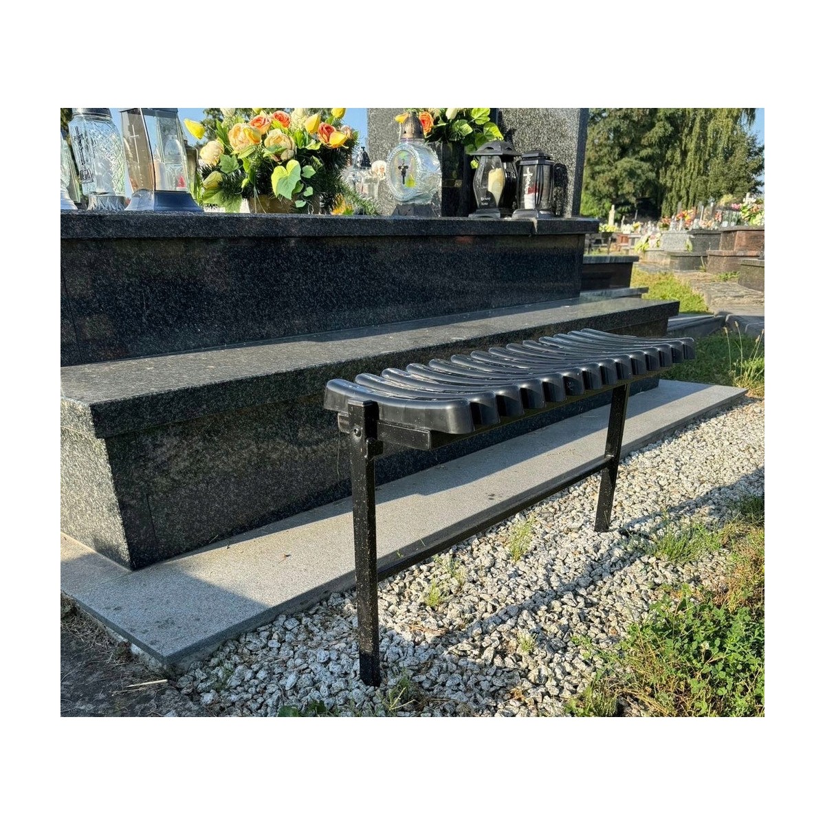 Összecsukható temetői pad 68 cm