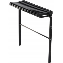 Összecsukható, süllyesztett, 68 cm-es temetői pad, fekete színben