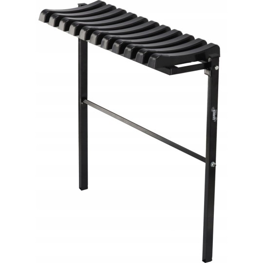 Összecsukható, süllyesztett, 68 cm-es temetői pad, fekete színben