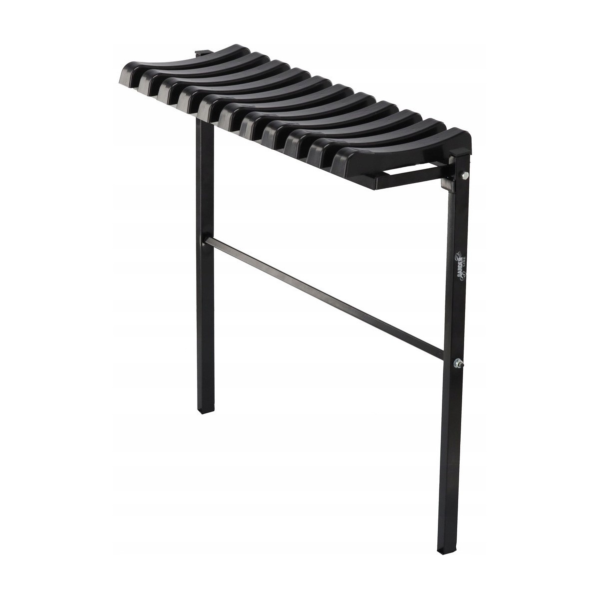 Összecsukható, süllyesztett, 68 cm-es temetői pad, fekete színben